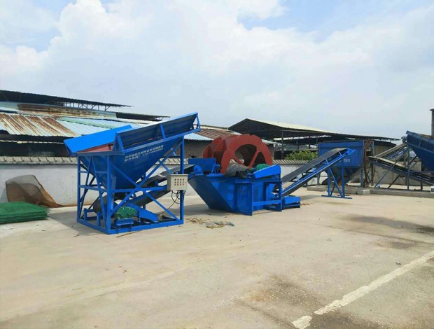 洗砂機工作現場